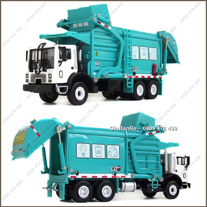 Mô Hình Kim Loại Xe Tải Công Trình Chở Và Ép Rác Tỉ Lệ 1:50 – KDW - 9907