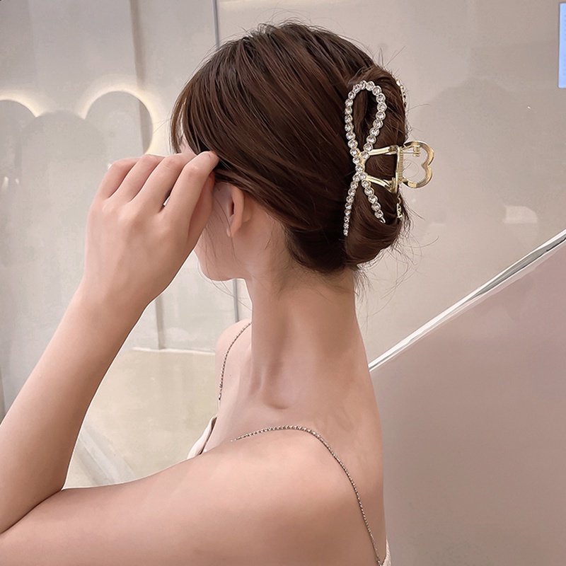 Kẹp Tóc Kim Loại Vàng Đơn Giản Thời Trang Hàn Quốc