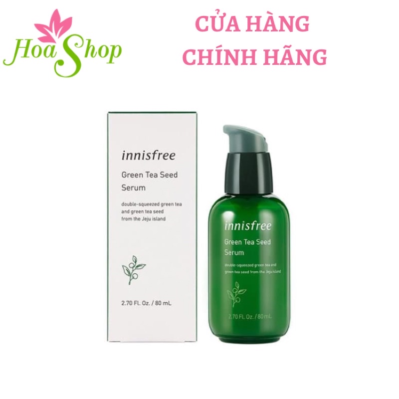 Tinh Chất Dưỡng Ẩm Sâu, Phục Hồi Da Mụn Innisfree Green Tea Seed Serum 80ml