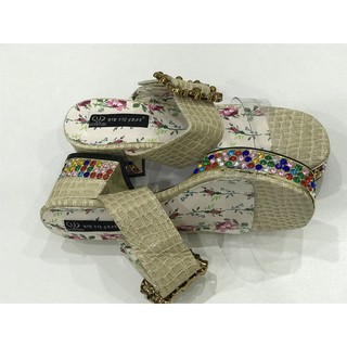 GIÀY SANDAL CAO GÓT ĐÍNH ĐÁ BAR STYLE