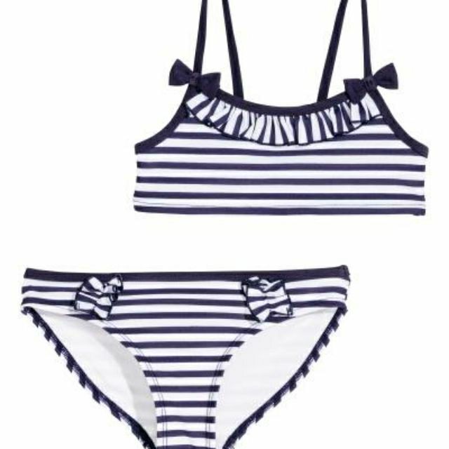 Set bộ đồ bơi bikini kẻ ngang xinh xắn cho bé yêu của H&amp;M Nhật Bản