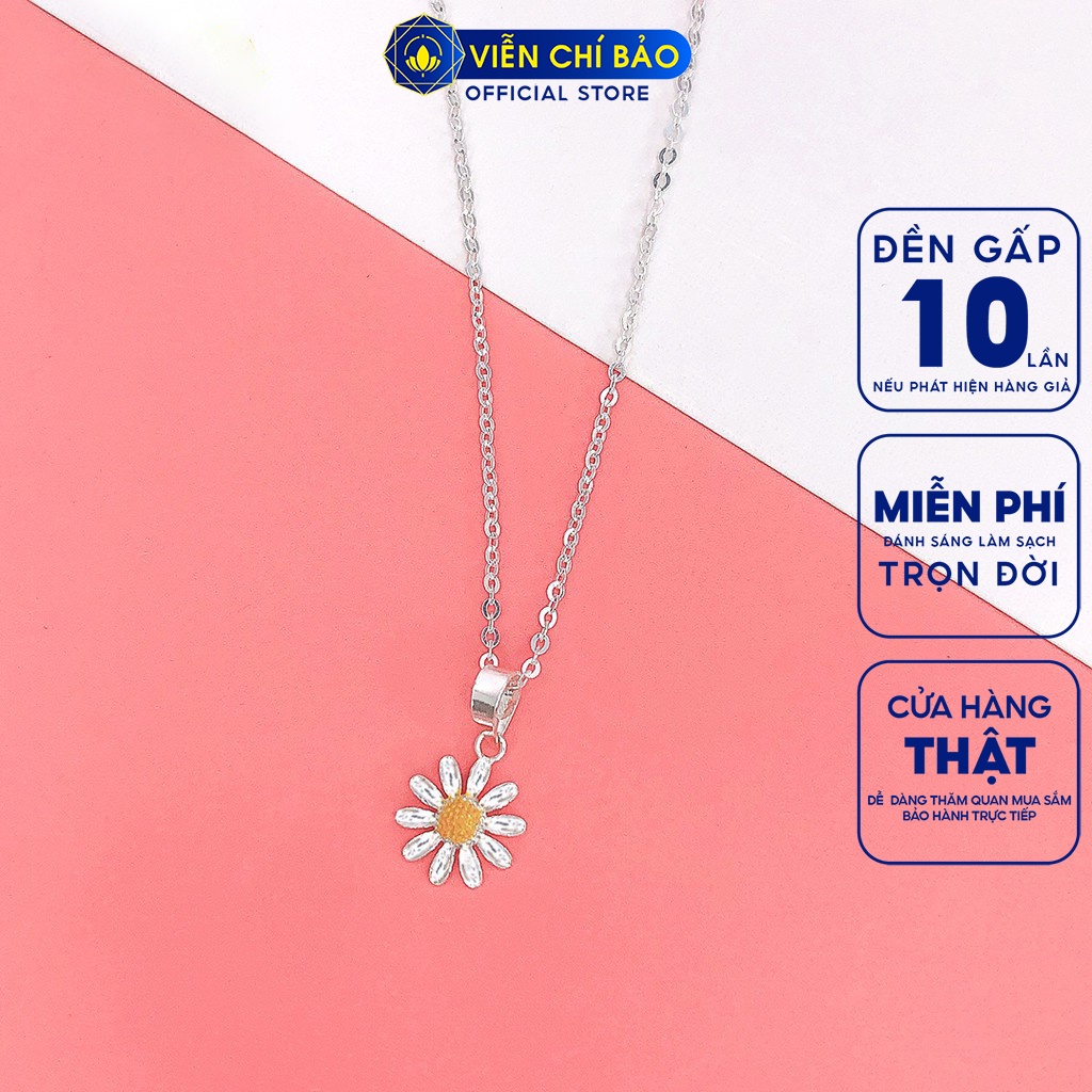 Vòng cổ bạc nữ Cúc họa mi chất liệu bạc 925 thời trang phụ kiện trang sức nữ Viễn Chí Bảo D400753