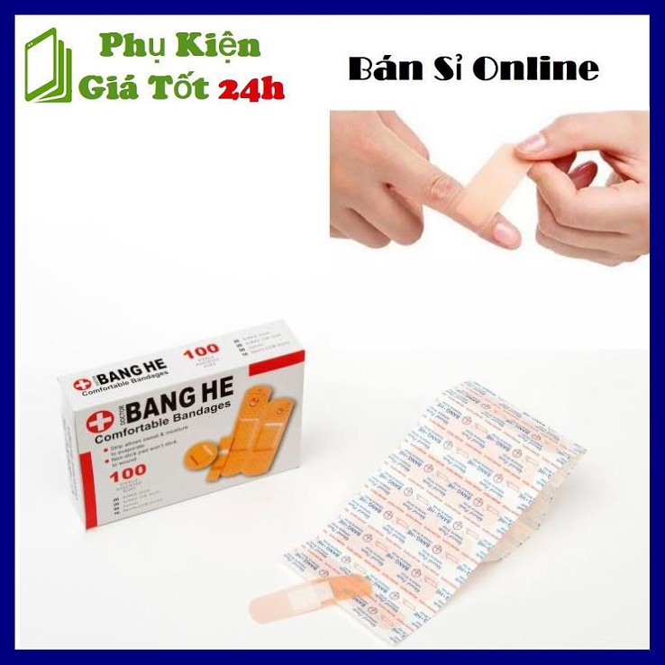 Combo 100 Băng Keo Cá Nhân Nhiều Size