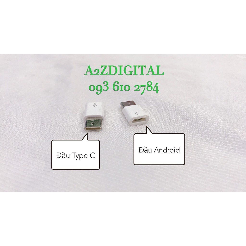 ĐẦU CHUYỂN ĐẦU SẠC TYPE-C RA CỔNG ANDROID - MICRO USB