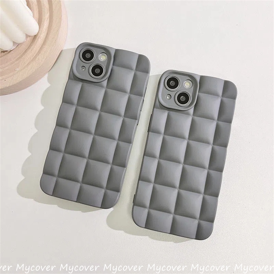Ốp Điện Thoại Silicone Mềm Chống Sốc Màu Trơn Sọc Caro Xám Cho iPhone 11 12 13 Pro Max X Xr Xs 8 7 6 Plus SE 2020