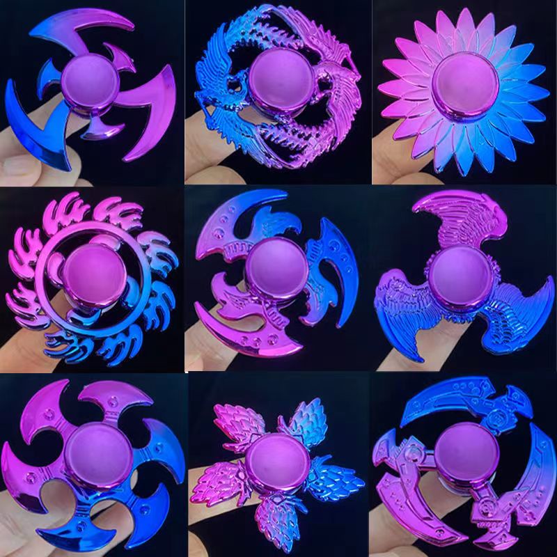 Con Quay Đồ Chơi Spinner 1 CáNh Kim LoạI GiúP GiảM Stress,1 Con quay thần tài nhìn bằng kim loại, Con quay thần tài giảm căng thẳng và giảm lo âu, Món quà ủng hộ tiệc tùng cho trẻ em