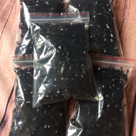 Gói 100g Chun Buộc Tóc Màu Đen