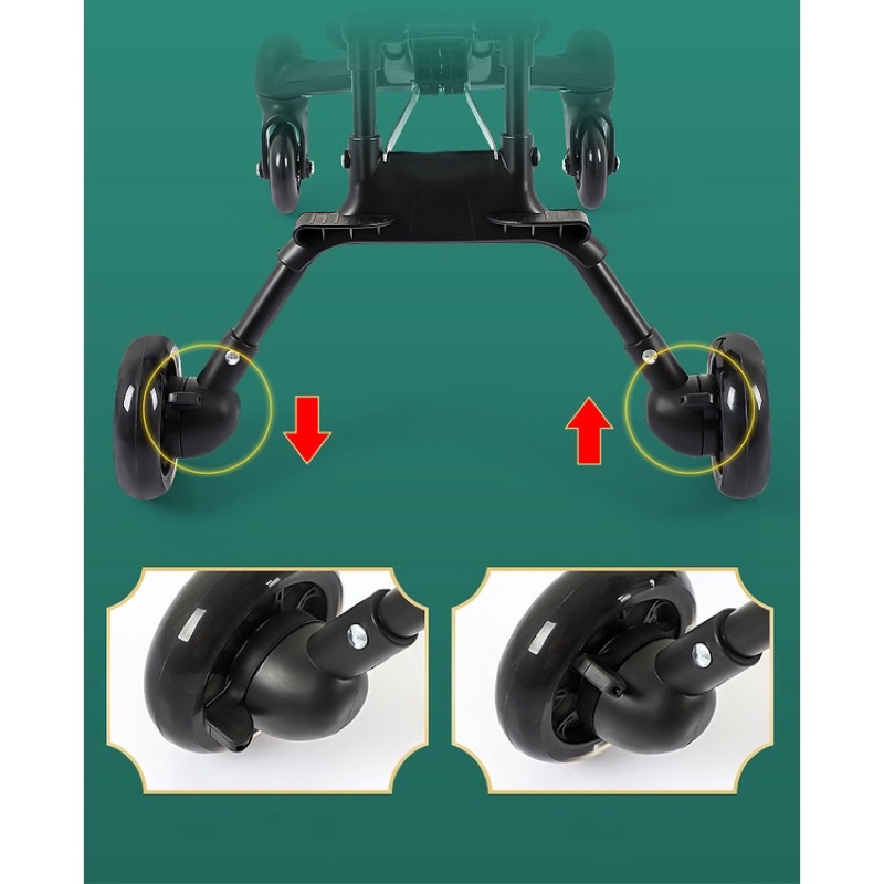 Xe đẩy gấp gọn cho bé có đệm lót ngồi êm , xe  Siêu thị của bé