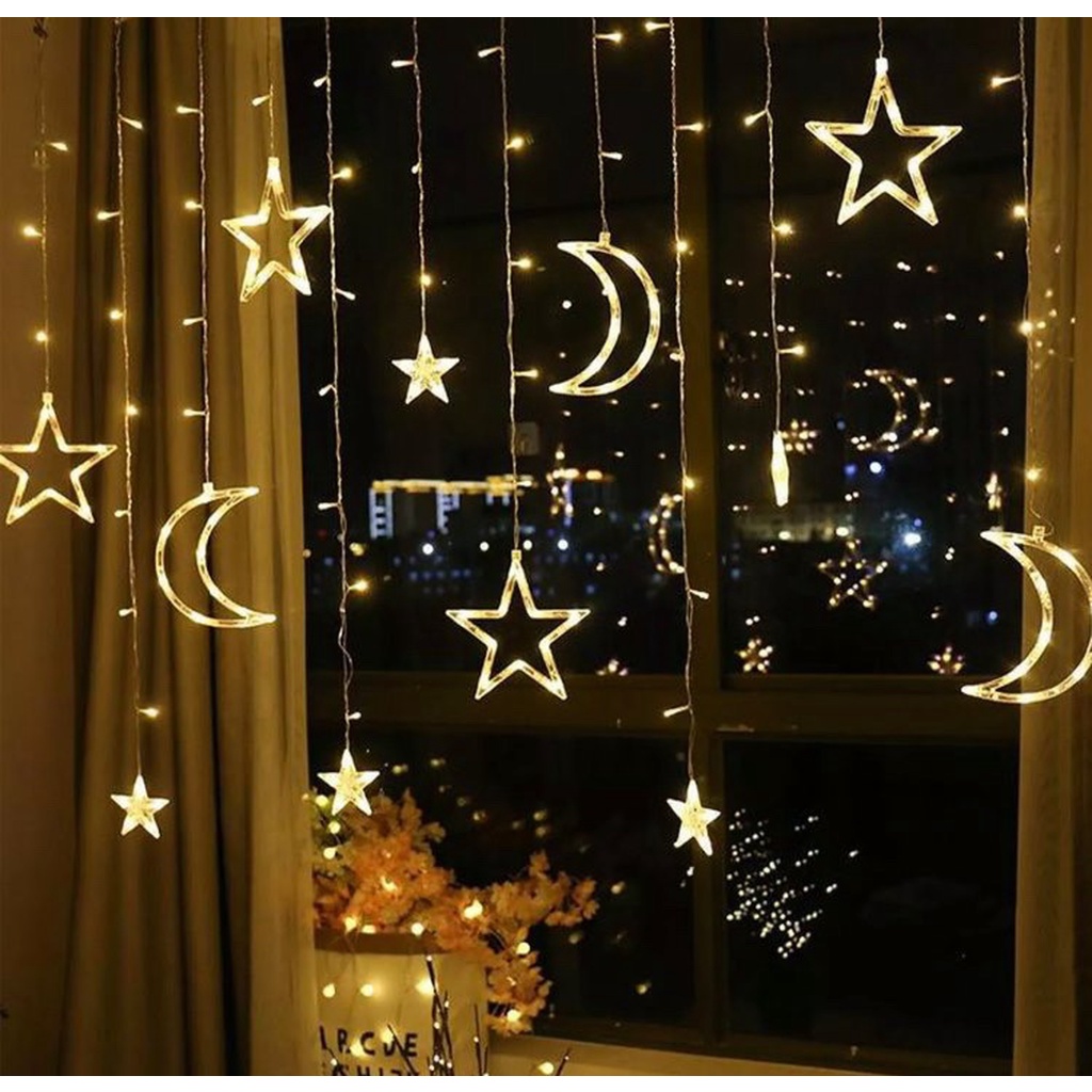 Mua Đèn led mành rèm thả rũ kiểu trăng sao treo trần treo tường decor ...