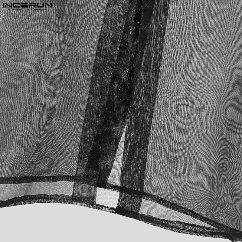 Áo sơ mi INCERUN thiết kế độc đáo quyến rũ cho nam