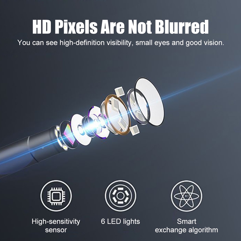 Dụng Cụ Lấy Ráy Tai HD Vidual Nội Soi 3 Trong 1 Vệ Sinh Tai Có Camera HD Và Đèn Chiếu Sáng