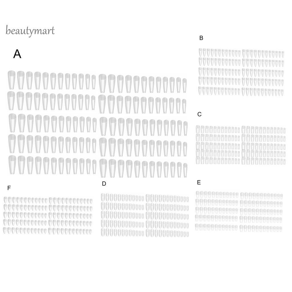 [Hàng mới về] Set 120 móng giả trong suốt thời trang