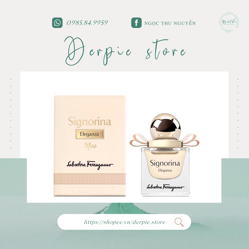Nước hoa nữ Salvatore Ferragamo Signorina Eleganza EDP 20ml bản chai nơ
