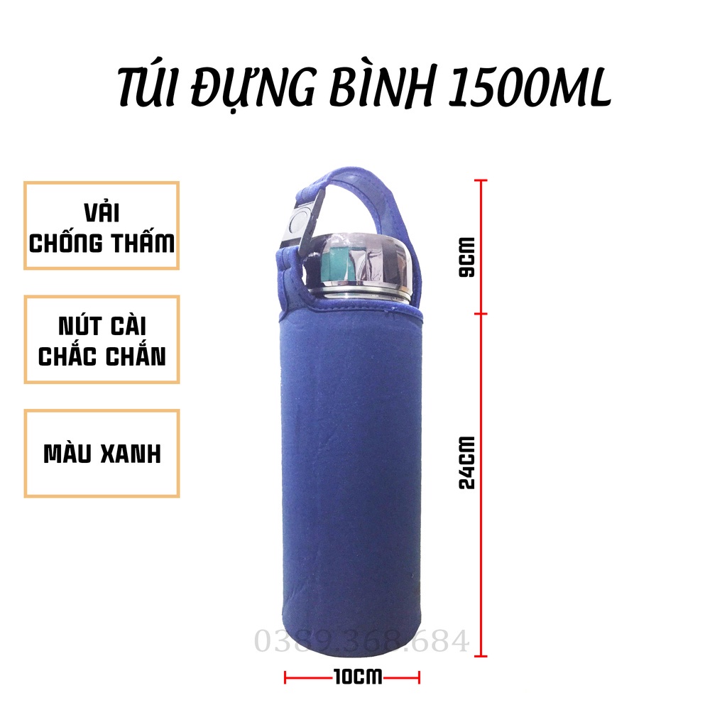 Túi Đựng Bình Nước Có Quai Xách - Chất Liệu Dày Cách Nhiệt Cao Cấp