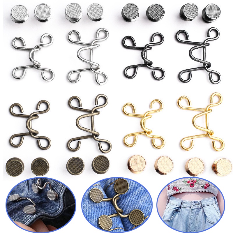 [Mới] Khóa Thắt Lưng Quần Jean Vô Hình Không Cần Đóng Đinh Có Thể Điều Chỉnh Dùng May Quần Jean Giảm Hoàn Hảo