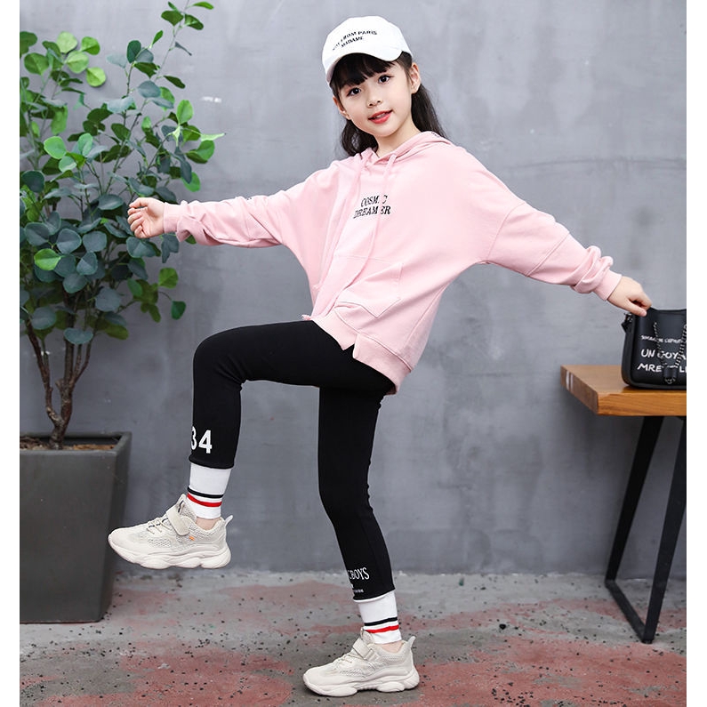 Quần legging giữ ấm thời trang mùa thu đông xinh xắn cho bé gái