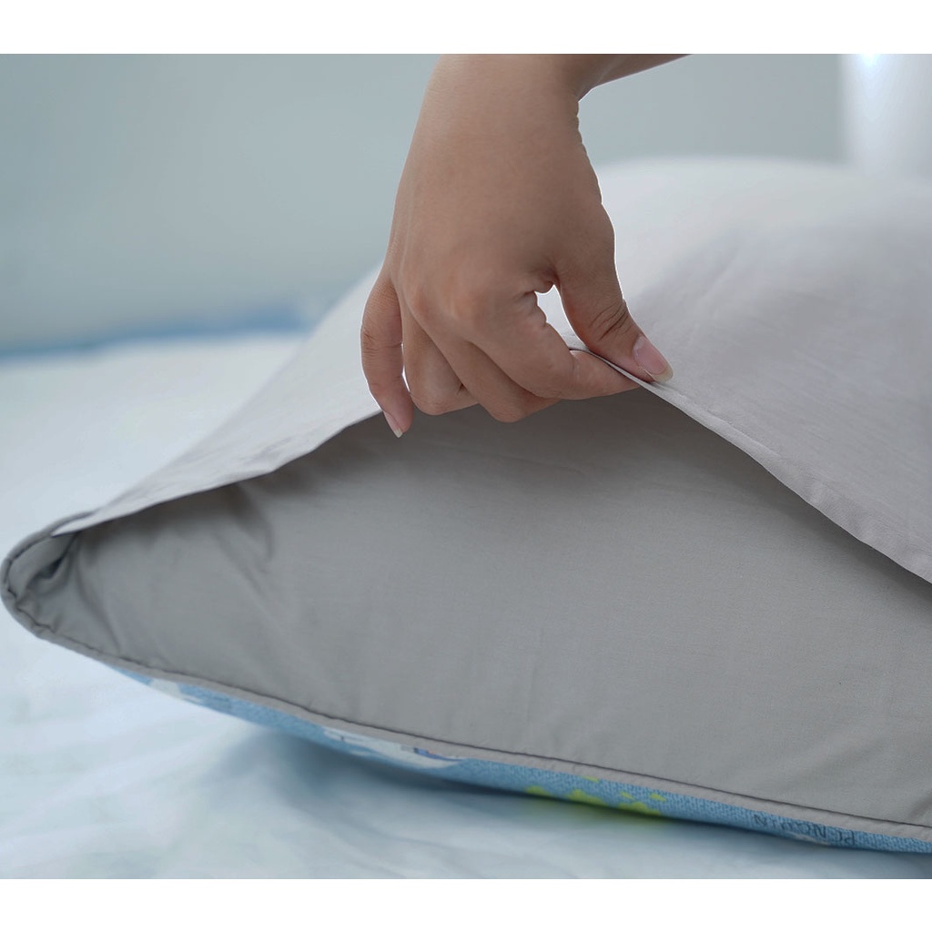 Vỏ gối nằm cotton Hàn 100% kích thước 50x70/45x65 thương hiệu Homecoming họa tiết hoa nhí