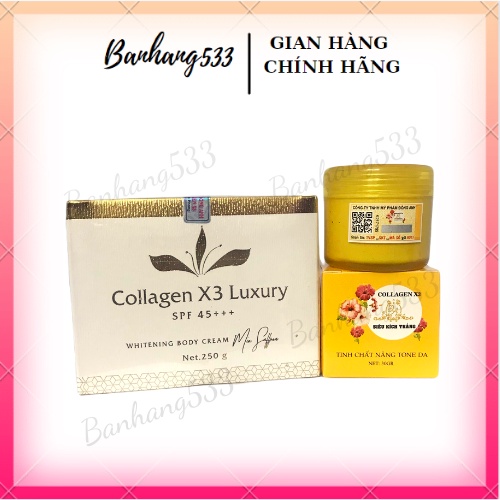 Combo trắng da Body Luxury + Kích trắng x3