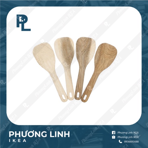 Thìa cơm và Spatula gỗ keo MAJFISK IKEA