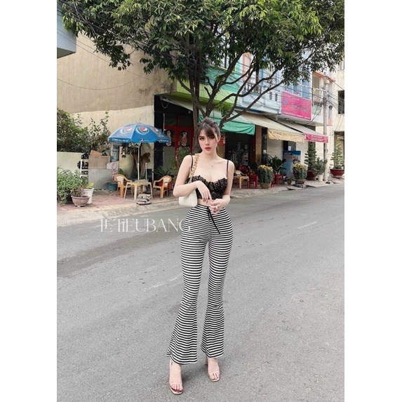 Quần dài thun ống loe 3 SIZE siêu hack dáng Thun Quảng Châu Siêu Tốt