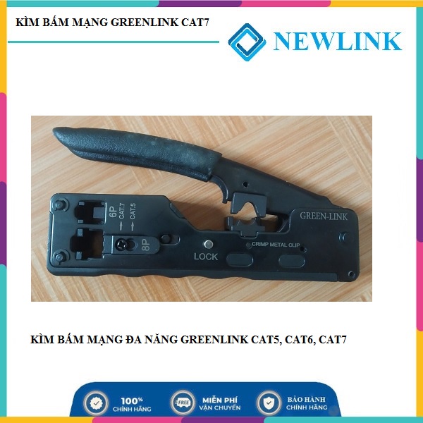 Kìm bấm mạng Cat6A/Cat7 GreenLink cao cấp