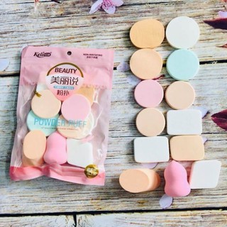 Set 13 bông mút trang điểm keli