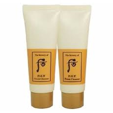 Sét sữa rửa mặt + kem tẩy trang whoo vàng 40ml*2