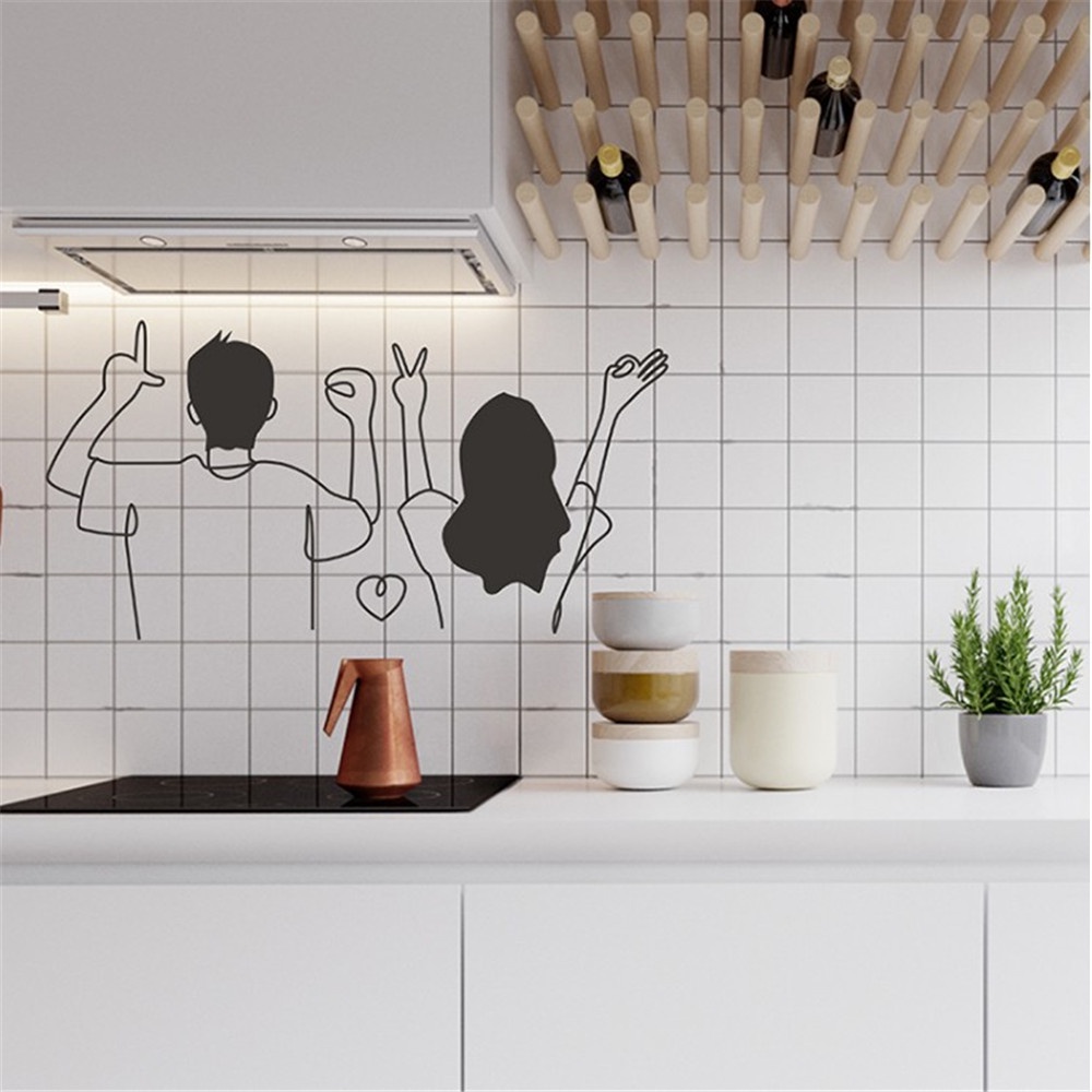 Giấy Dán Tường Tự Dính Trang Trí Phòng Khách / Bếp / Tiệc Cưới Phong Cách Bắc Âu Đơn Giản