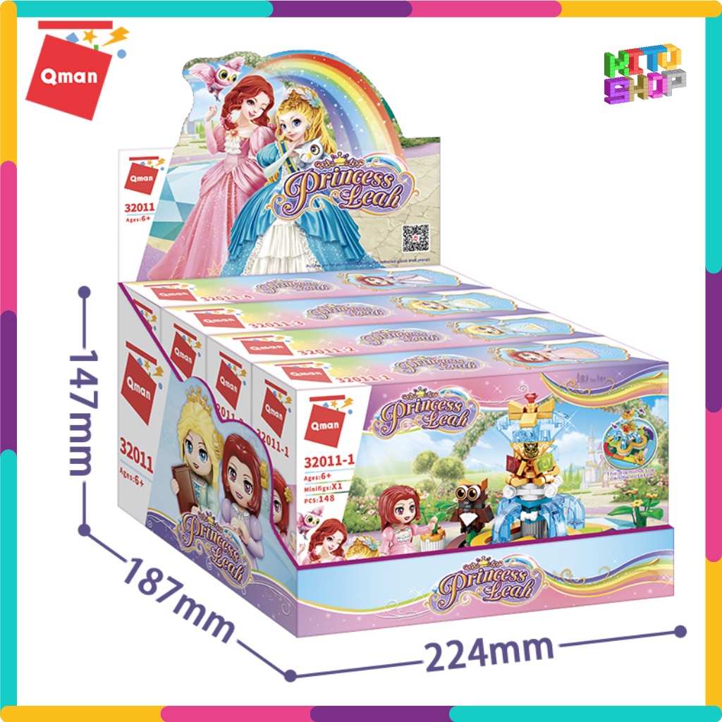 Bộ Lắp Ghép Đồ Chơi Cho Bé Gái Qman Gồm 4 Hộp Giấc Mơ Về Hoa Và Cầu Vồng 32011