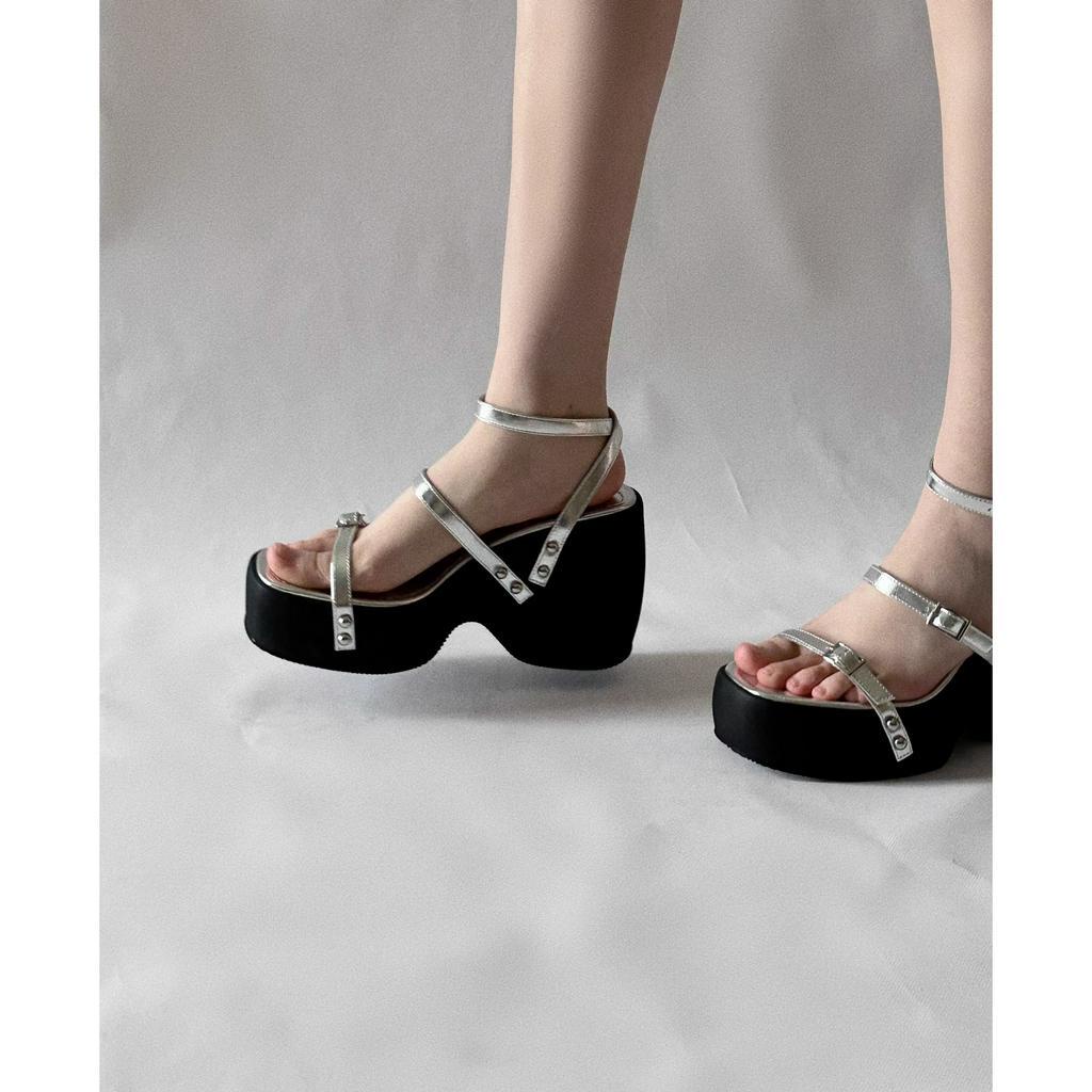 Giày Sandal Đế Xuồng Hở Ngón Quai Chéo Thời Trang Mùa Hè Dành Cho Nữ