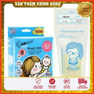Hộp túi trữ sữa sunmum thái lan 50 túi