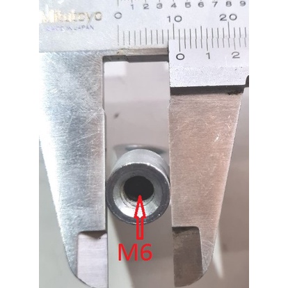 Đầu Khuyên Rời Lắp Ty Cốp Thủy Lực/ Đầu sắt ty hơi A25 ren trong M6, lỗ 8 ly/ Đầu sắt ti hơi