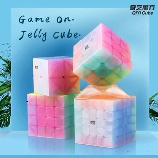 Rubik 2x2 3x3 4x4 5x5 Pyraminx Square-1 Skewb Mastermorphix Keychain - QiYi Jelly Cube