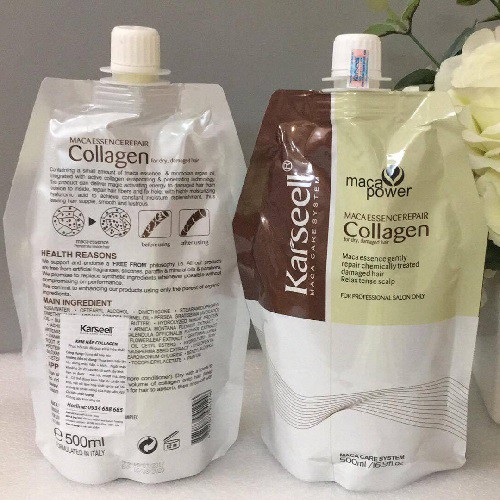 [ TOP BÁN CHẠY ] Ủ tóc Collagen - kem ủ tóc Karseell siêu mềm mượt dạng túi ủ tóc Collagen 500ml