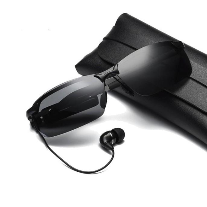 Mắt Kính Thông Minh Kiêm Tai Nghe Bluetooth Bass Siêu đỉnh Thiết kế Chất Liệu Polarized Chống Tia Cực Tím