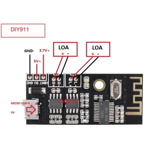 Mạch khuếch đại âm thanh 5w *2 kênh MH-M38 (có báo pin)