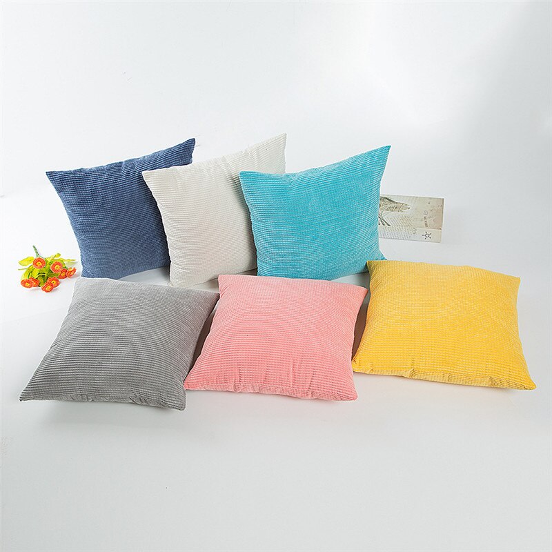 Pillow Case Decorative for Sofa Cushion Cover Pure Color Simple Car Seat Office Home Decor Throw Pillowcase 45*45cm