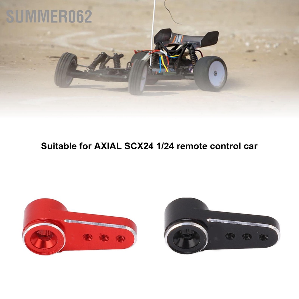Xe Đua Kim Loại Lái Cánh Tay Đỏ + Đen Bộ 15T Thích Hợp Cho 1/24 Trục SCX24 RC xe Ô Tô 【summer062】