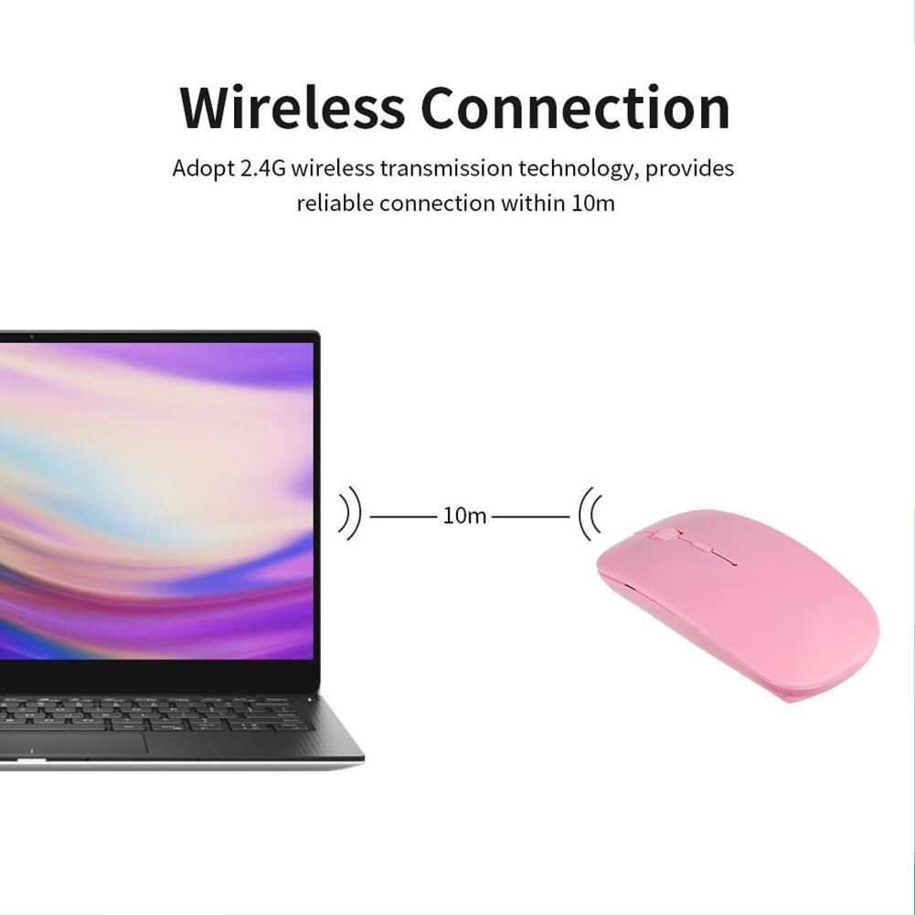 Chuột Quang Không Dây Bluetooth Siêu Mỏng 2.4ghz Màu Sắc Ngọt Ngào Cho Laptop K2U6