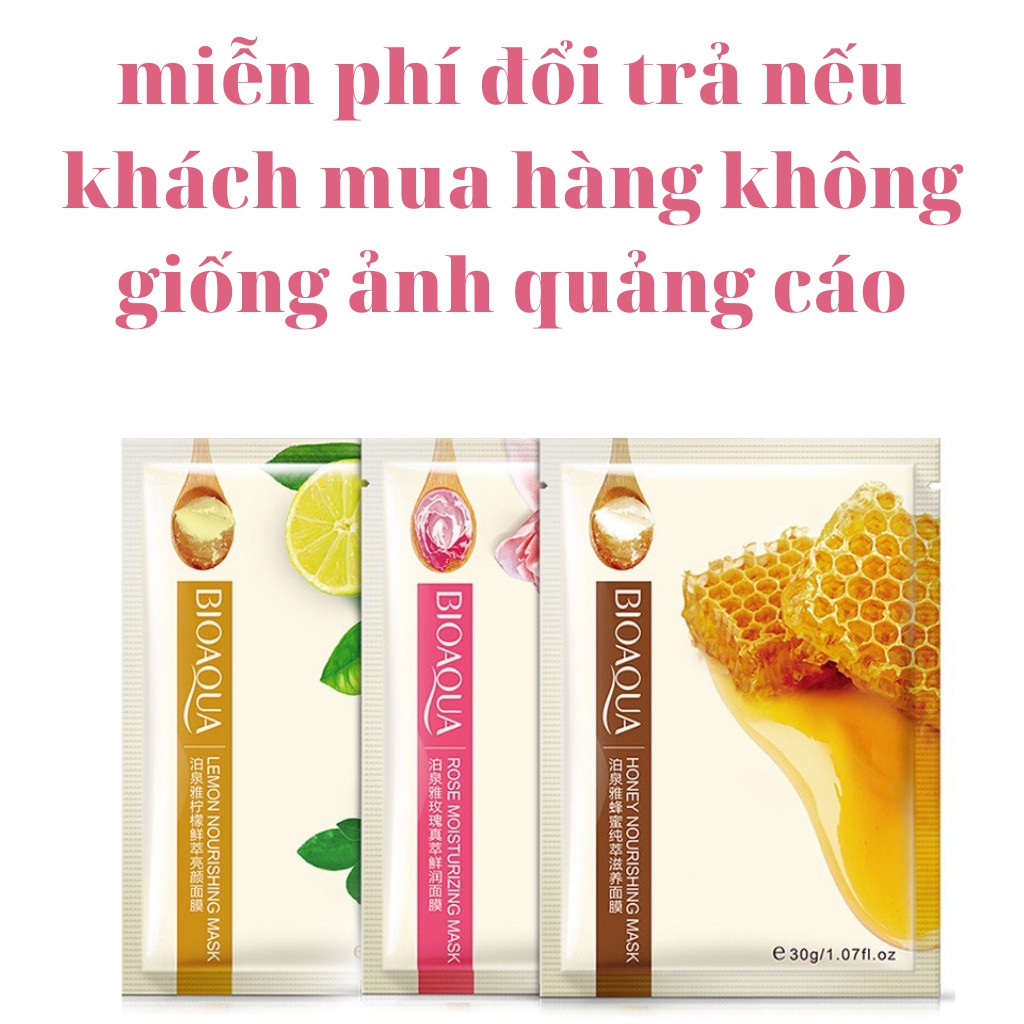 Mặt nạ giấy dưỡng da cấp ẩm trắng sáng da dầu mụn hoa quả trái cây mask BIOAQUA nội địa Trung