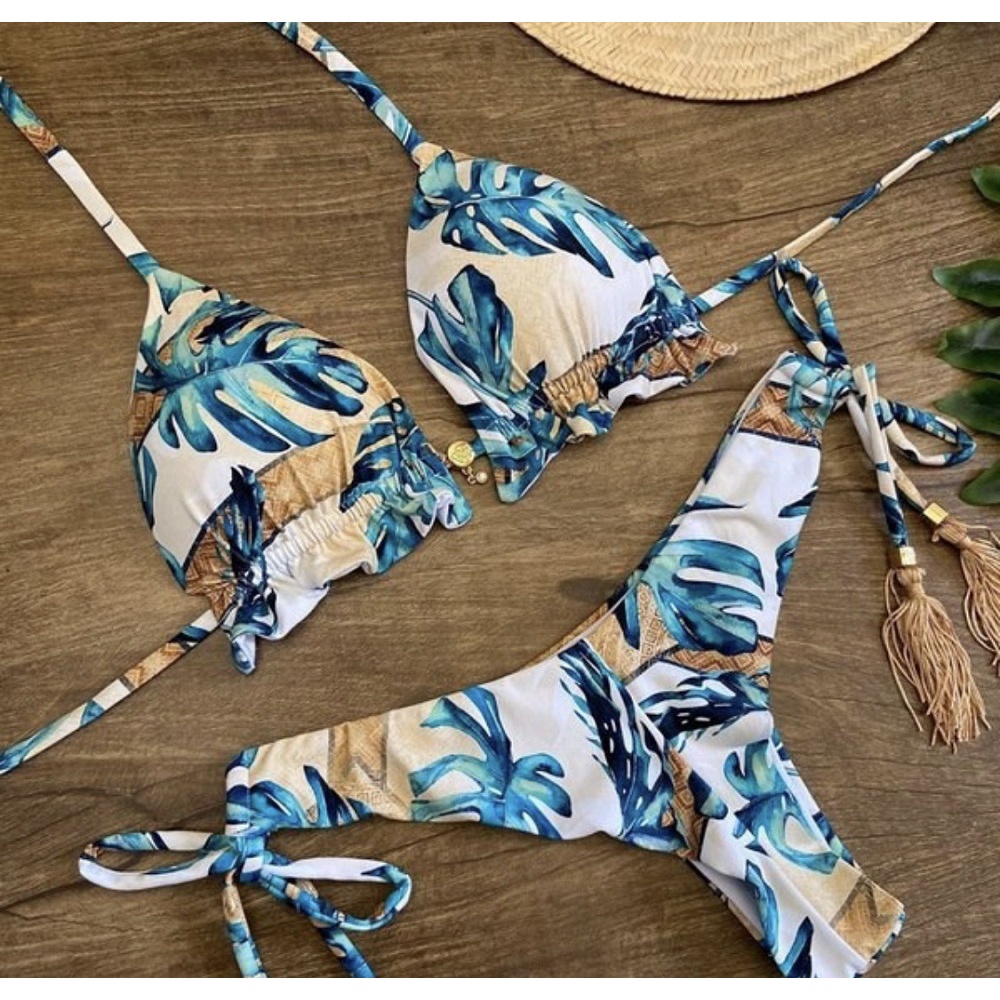DUNEA Bikini Tua Rua In Họa Tiết Cổ Điển Y0725