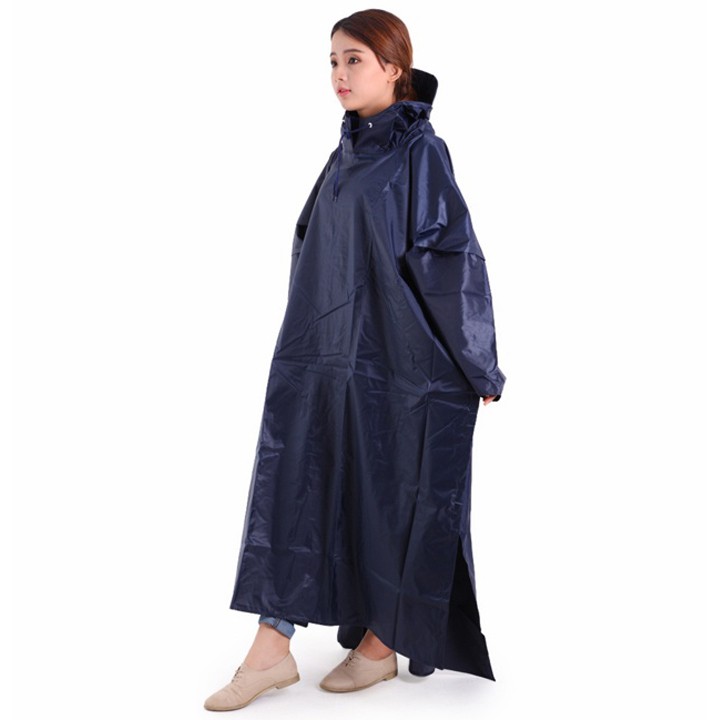 Áo Mưa 2 Đầu Vải Dù Cao Cấp 1m4 Size 3XL - Áo Mưa Đi Xe Máy Cho Người Lớn Kèm Túi Đựng Bảo Quản