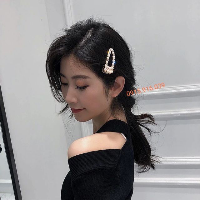 Kẹp Tóc Đính Hạt Châu Dễ Thương
