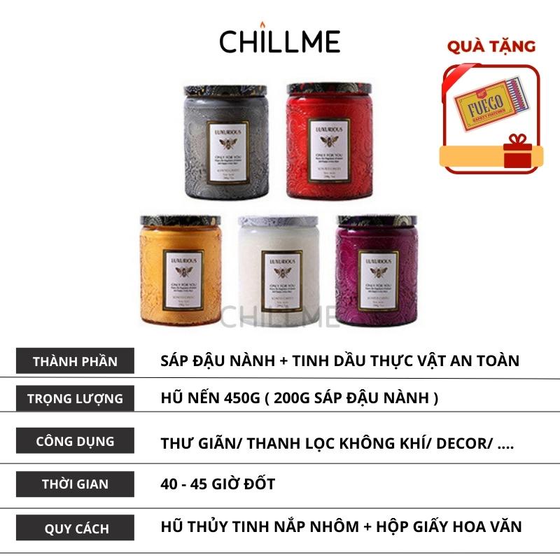 Nến thơm phòng tinh dầu chillme cao cấp organic không khói dễ ngủ trang trí - LXR