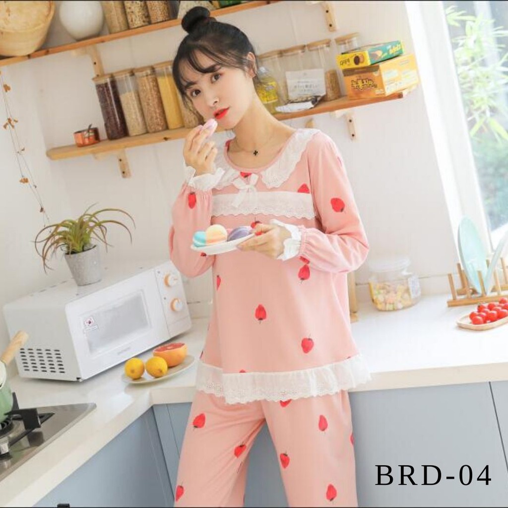 [KHUYẾN MÃI 3 NGÀY] BỘ MẶC NHÀ DÀI TAY COTTON THUN VIỀN REN HÀNG QUẢNG CHÂU CÓ SẴN
