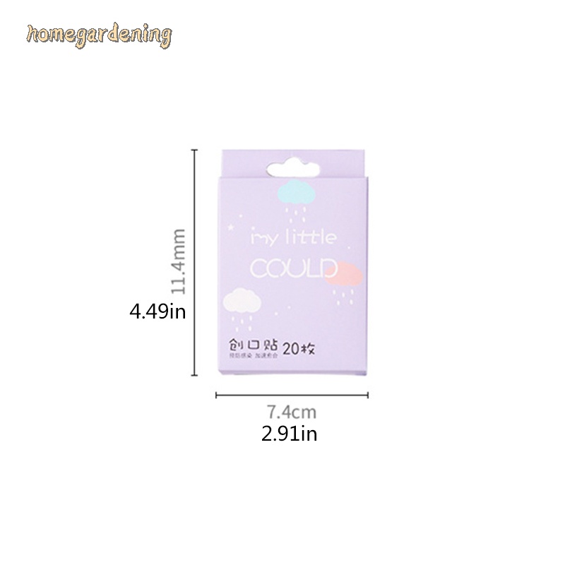 Set 20 băng keo cá nhân họa tiết hoạt hình chống thấm nước thoáng khí cho trẻ em