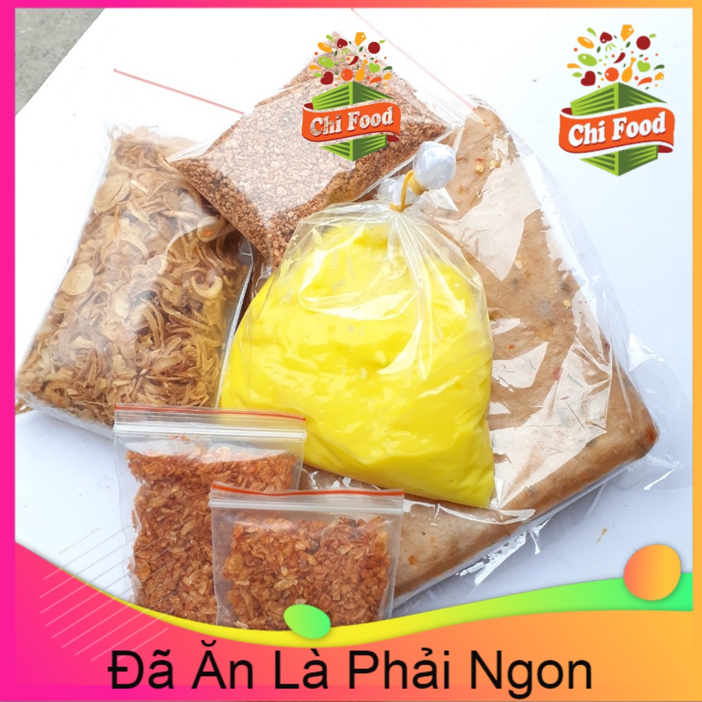 Combo 0,5KG Bánh Tráng Dẻo Đỏ Sốt Bơ Vàng Hành Phi, Muối Tôm L3 Tép Sấy! Set Bánh Tráng Bơ Tiết Kiệm