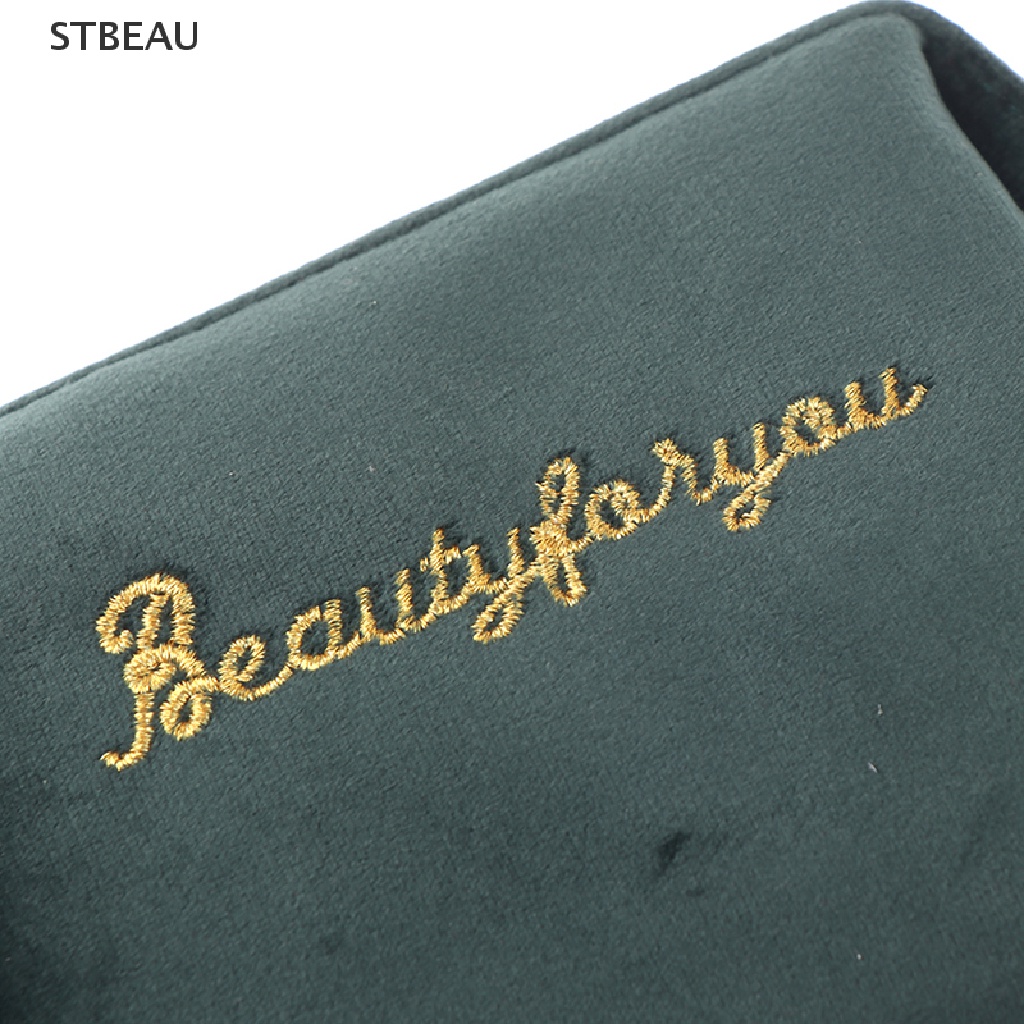 [Hàng mới về] Túi đựng mỹ phẩm bằng vải nhung tiện dụng mang theo khi đi du lịch