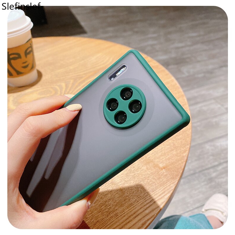 Mờ / Matte Ốp Điện Thoại Cứng Nhám Trong Suốt Chống Sốc Bảo Vệ Camera Cho Huawei P30 P40 Pro Nova 2i 3i 4e 5t 6se 7i 7se 7 Pro