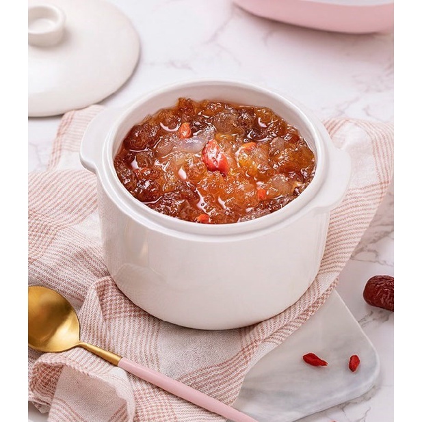 Nồi Chưng Yến, Nồi Nấu Cháo Chậm - Nồi Hầm Cách Thủy Dung Tích 1L, Lòng Nồi Bằng Sứ Giữ Nhiệt Tốt Hơn